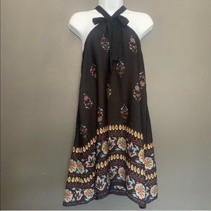 Anthropologie Doe & Rae Boho Halter Dress Sz Small
